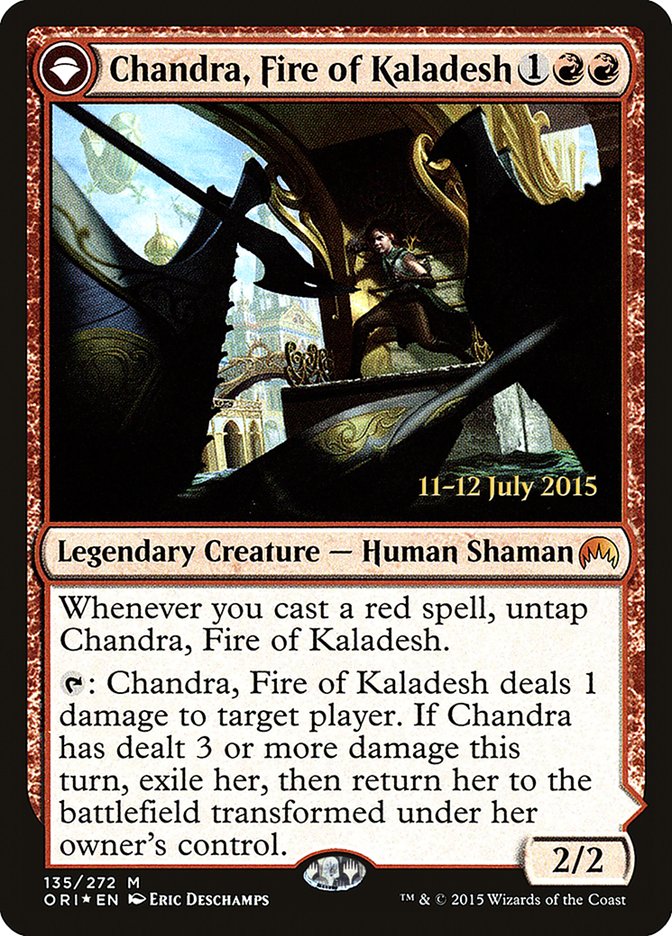 Chandra, Fire of Kaladesh // Chandra, Roaring Flame [Magic Origins Prerelease Promos] | Enigma On Main