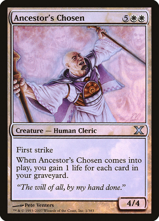 Ancestor's Chosen (Premium Foil) [Tenth Edition] | Enigma On Main