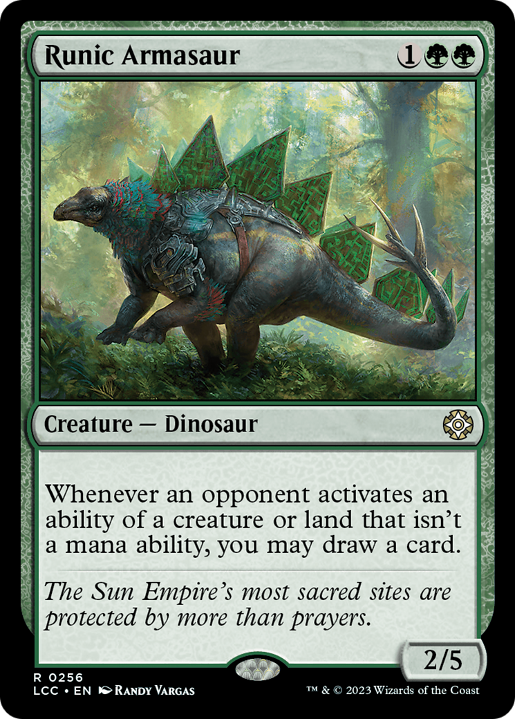 Runic Armasaur [The Lost Caverns of Ixalan Commander] | Enigma On Main