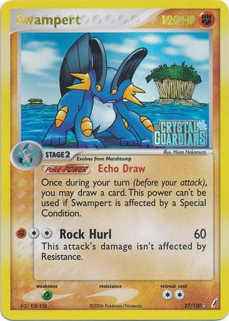 Swampert (27/100) (Stamped) [EX: Crystal Guardians] | Enigma On Main