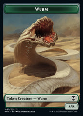 Elf Warrior // Wurm Double-sided Token [Streets of New Capenna Commander Tokens] | Enigma On Main