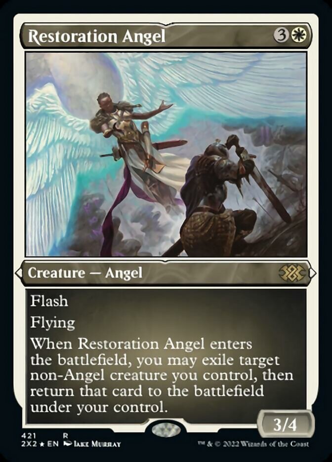 Restoration Angel (Foil Etched) [Double Masters 2022] | Enigma On Main