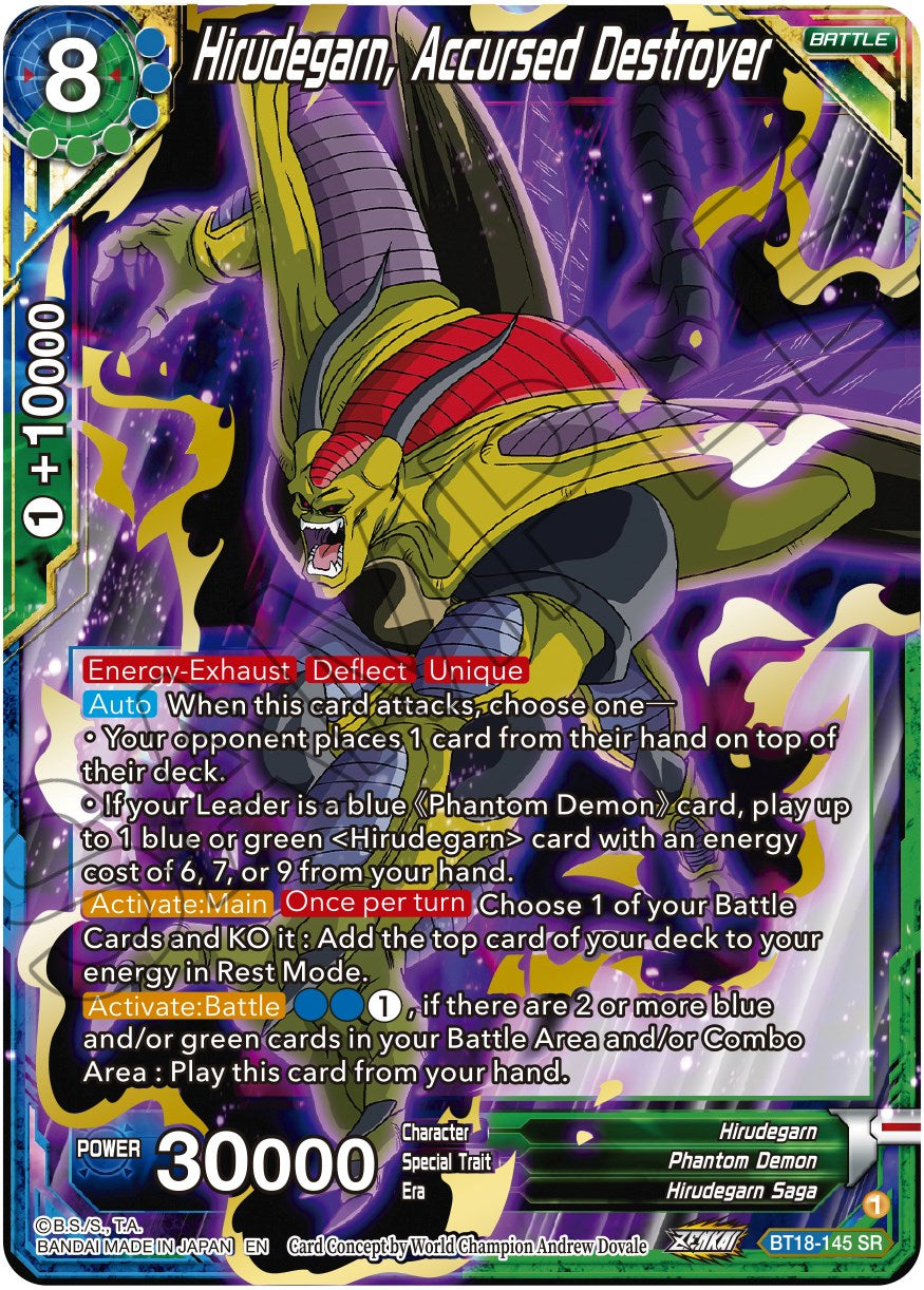 Hirudegarn, Accursed Destroyer (BT18-145) [Dawn of the Z-Legends] | Enigma On Main