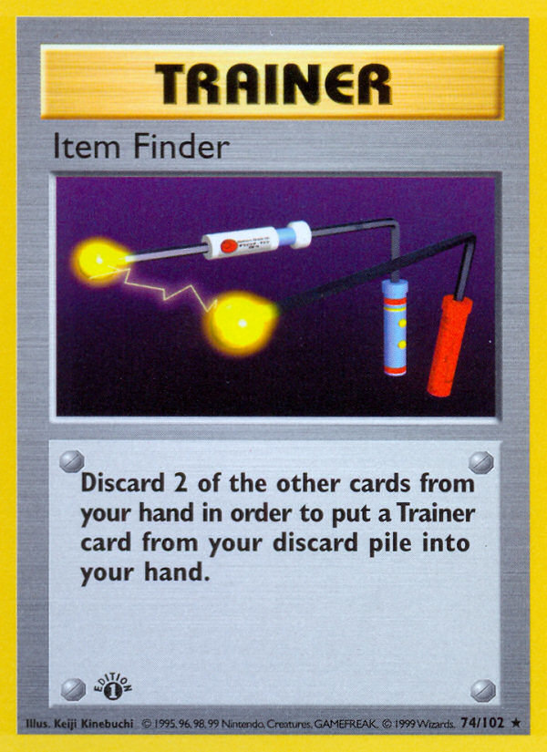 Item Finder (74/102) (Shadowless) [Base Set 1st Edition] | Enigma On Main