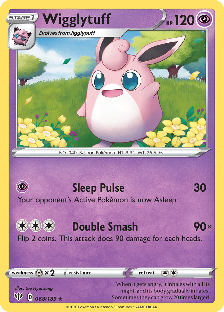 Wigglytuff (068/189) [Sword & Shield: Darkness Ablaze] | Enigma On Main