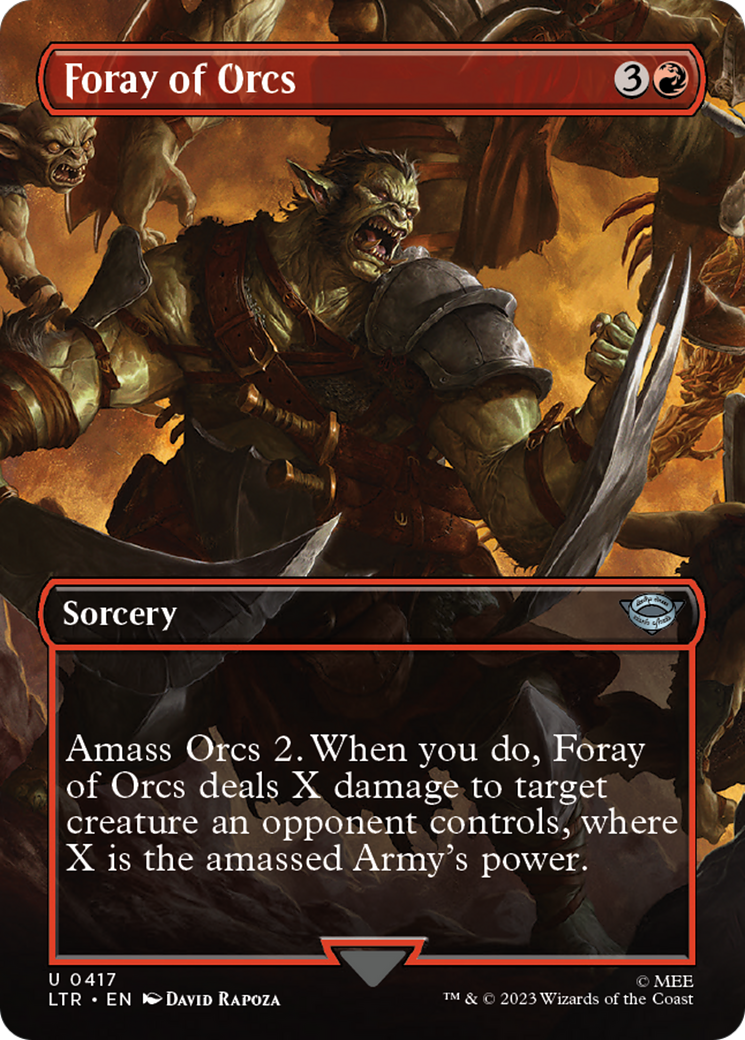 Foray of Orcs (Borderless Alternate Art) [The Lord of the Rings: Tales of Middle-Earth] | Enigma On Main