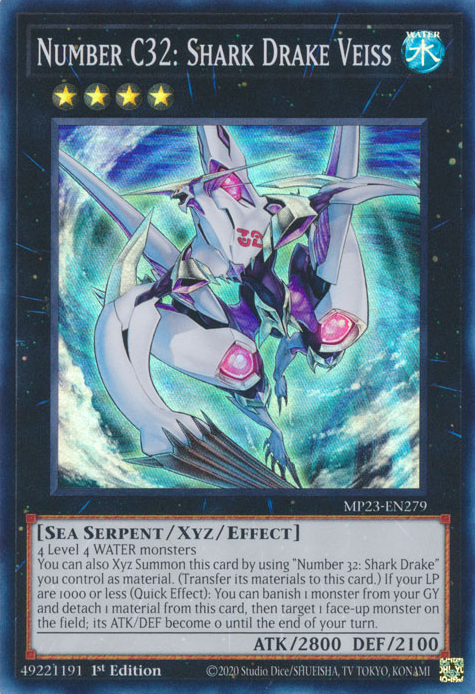 Number C32: Shark Drake Veiss [MP23-EN279] Super Rare | Enigma On Main