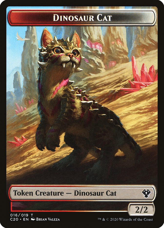 Dinosaur Cat Token [Commander 2020] | Enigma On Main