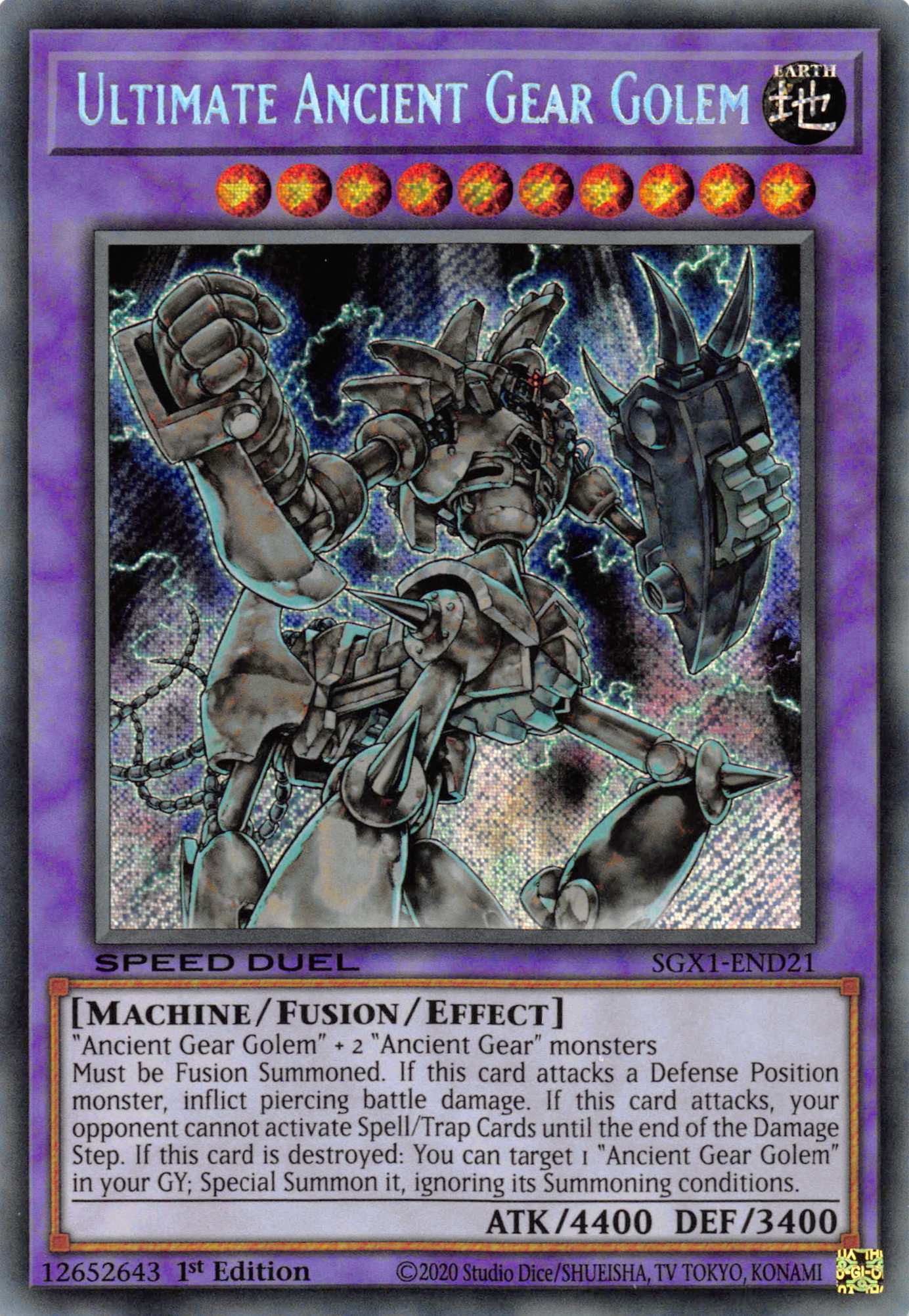 Ultimate Ancient Gear Golem [SGX1-END21] Secret Rare | Enigma On Main