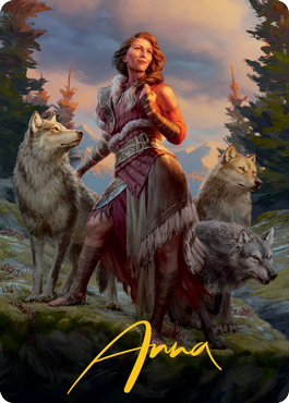 Arlinn, the Pack's Hope 1 Art Card (Gold-Stamped Signature) [Innistrad: Midnight Hunt Art Series] | Enigma On Main