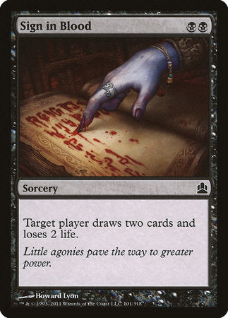 Sign in Blood [Commander 2011] | Enigma On Main