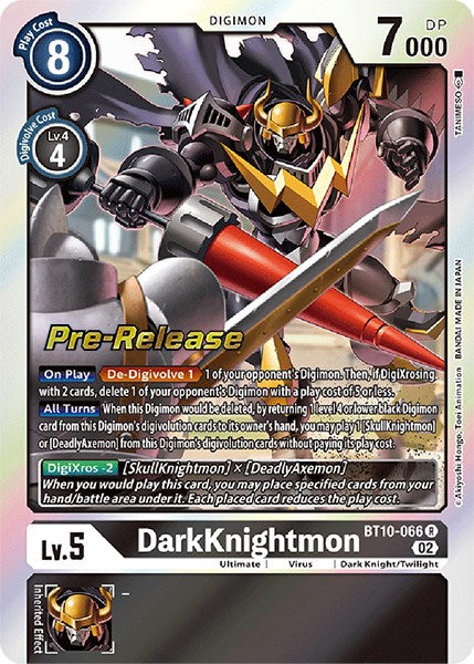 DarkKnightmon [BT10-066] [Xros Encounter Pre-Release Cards] | Enigma On Main