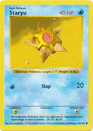 Staryu (65/102) [Base Set Shadowless Unlimited] | Enigma On Main