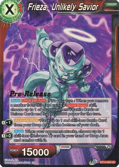 Frieza, Unlikely Savior (BT14-003) [Cross Spirits Prerelease Promos] | Enigma On Main