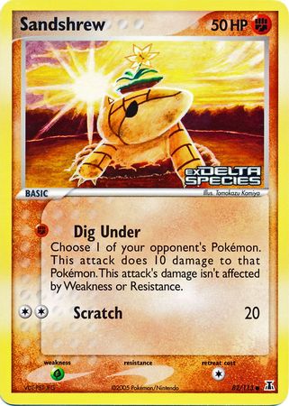 Sandshrew (82/113) (Stamped) [EX: Delta Species] | Enigma On Main