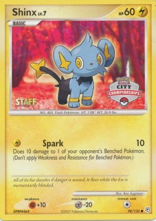 Shinx (98/130) (Staff City Championships Promo) [Nintendo: Black Star Promos] | Enigma On Main