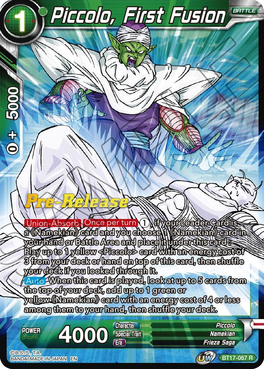 Piccolo, First Fusion (BT17-067) [Ultimate Squad Prerelease Promos] | Enigma On Main