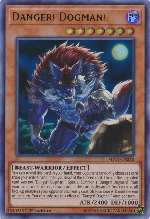 Danger! Dogman! [MP19-EN218] Ultra Rare | Enigma On Main