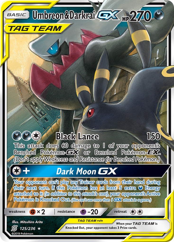 Umbreon & Darkrai GX (125/236) [Sun & Moon: Unified Minds] | Enigma On Main