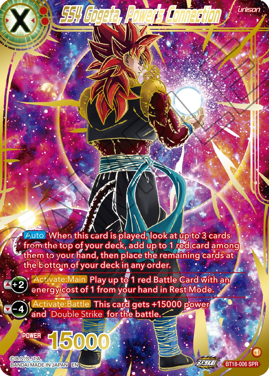 SS4 Gogeta, Power's Connection (SPR) (BT18-006) [Dawn of the Z-Legends] | Enigma On Main