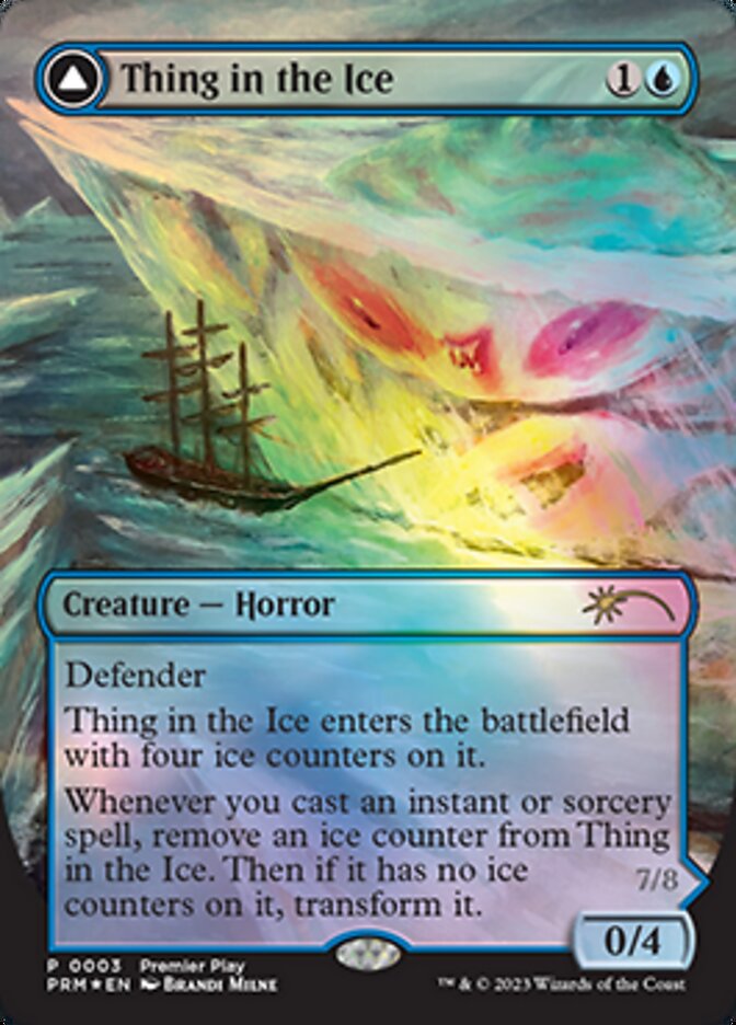 Thing in the Ice // Awoken Horror (Borderless Alternate Art) [Regional Championship Qualifiers 2023] | Enigma On Main