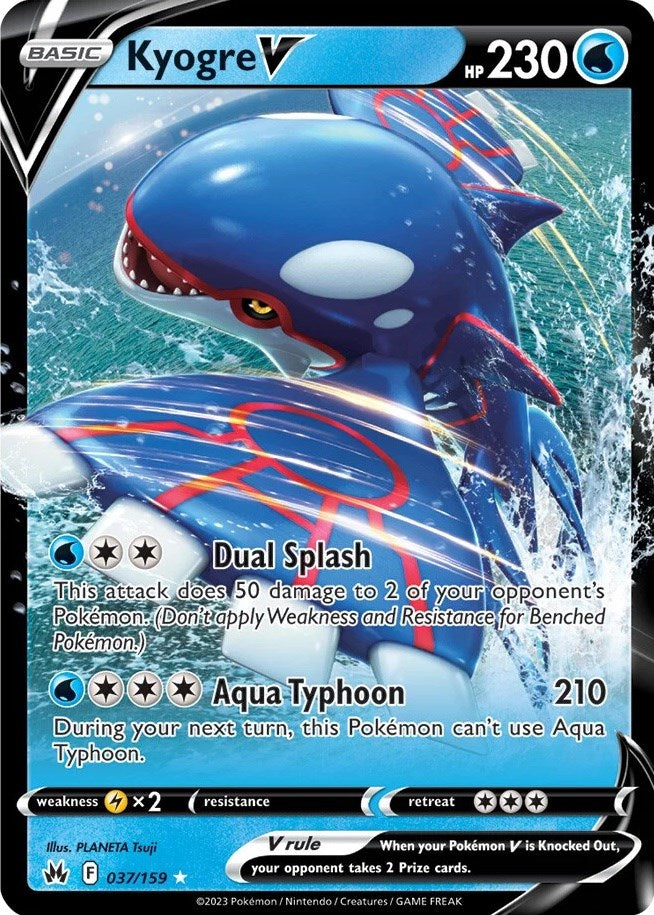 Kyogre V (037/159) [Sword & Shield: Crown Zenith] | Enigma On Main