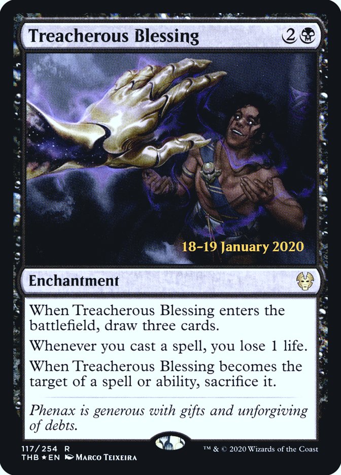 Treacherous Blessing [Theros Beyond Death Prerelease Promos] | Enigma On Main