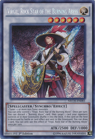 Virgil, Rock Star of the Burning Abyss [NECH-EN085] Secret Rare | Enigma On Main