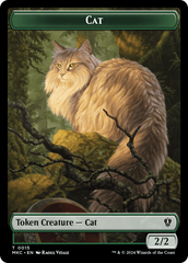 Drake // Cat Double-Sided Token [Murders at Karlov Manor Commander Tokens] | Enigma On Main