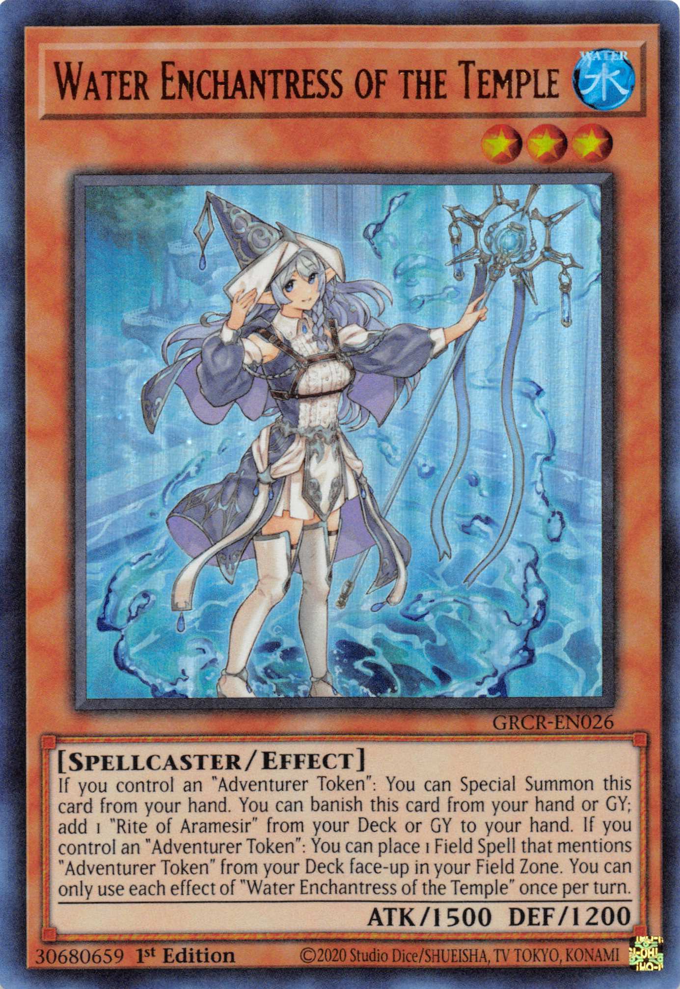 Water Enchantress of the Temple [GRCR-EN026] Ultra Rare | Enigma On Main