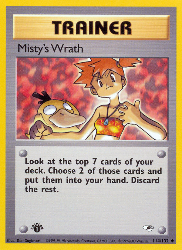 Misty's Wrath (114/132) [Gym Heroes 1st Edition] | Enigma On Main