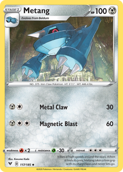 Metang (117/185) [Sword & Shield: Vivid Voltage] | Enigma On Main