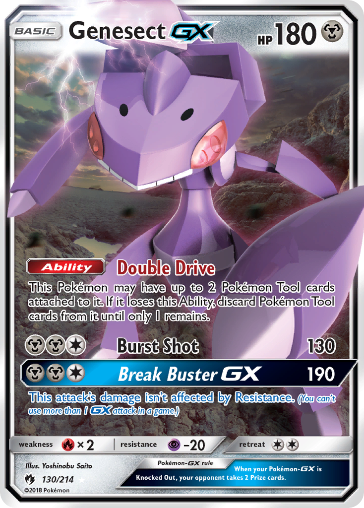 Genesect GX (130/214) [Sun & Moon: Lost Thunder] | Enigma On Main