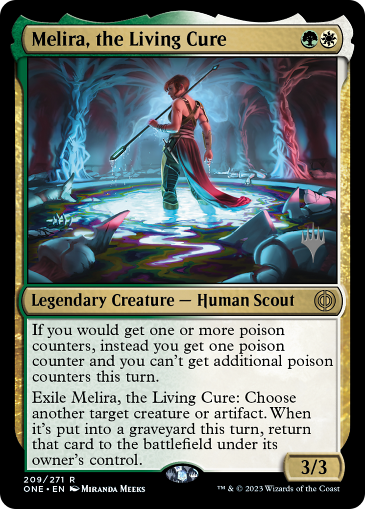 Melira, the Living Cure (Promo Pack) [Phyrexia: All Will Be One Promos] | Enigma On Main