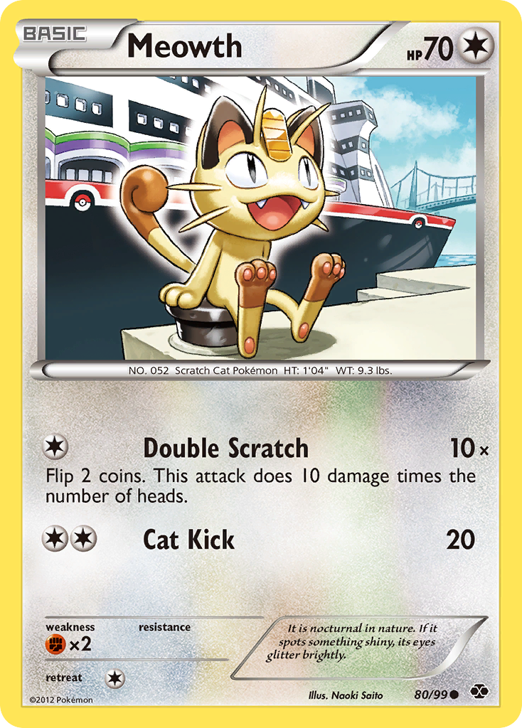 Meowth (80/99) [Black & White: Next Destinies] | Enigma On Main