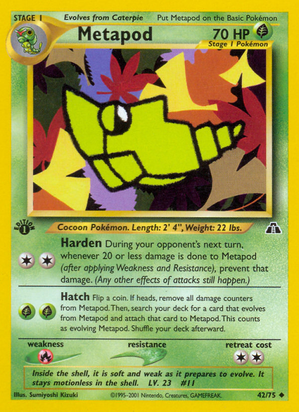 Metapod (42/75) [Neo Discovery 1st Edition] | Enigma On Main