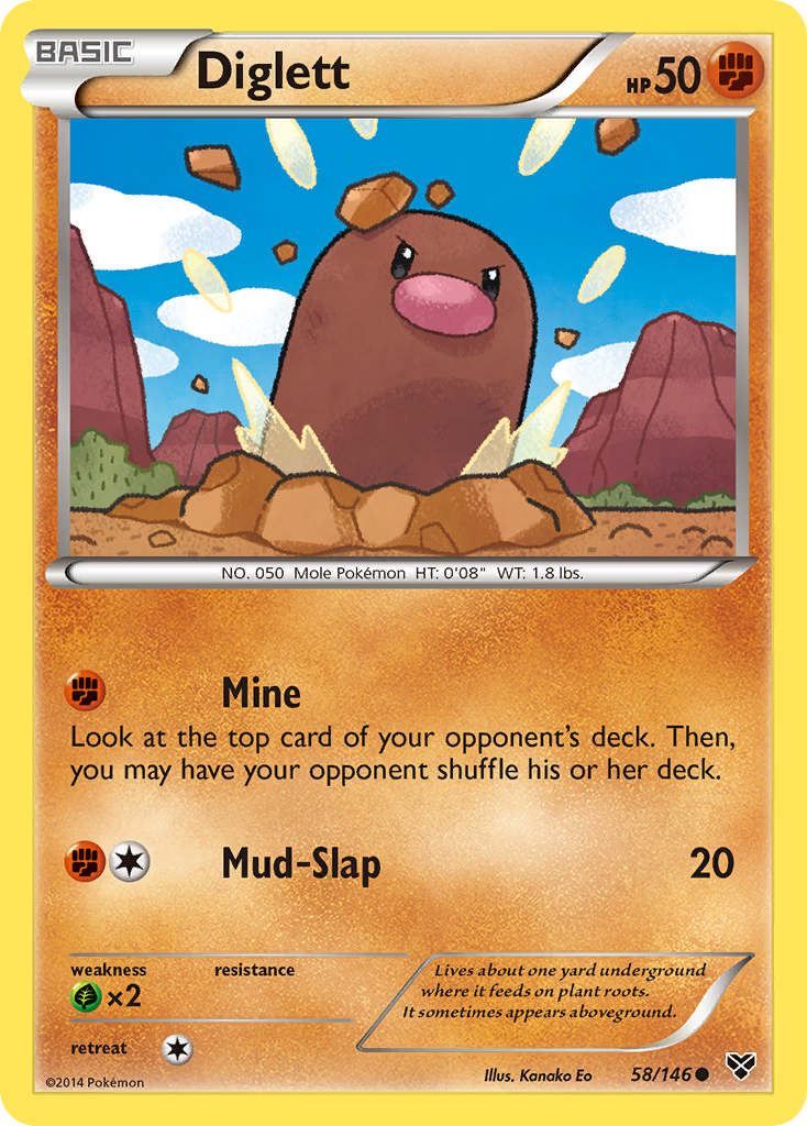 Diglett (58/146) [XY: Base Set] | Enigma On Main