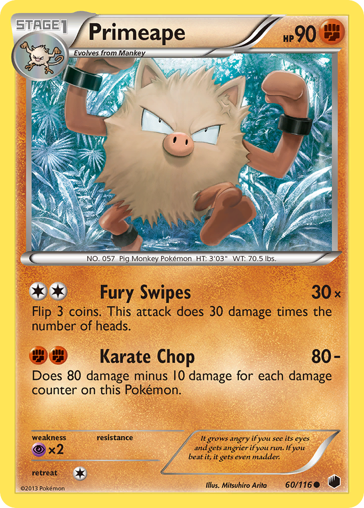 Primeape (60/116) [Black & White: Plasma Freeze] | Enigma On Main