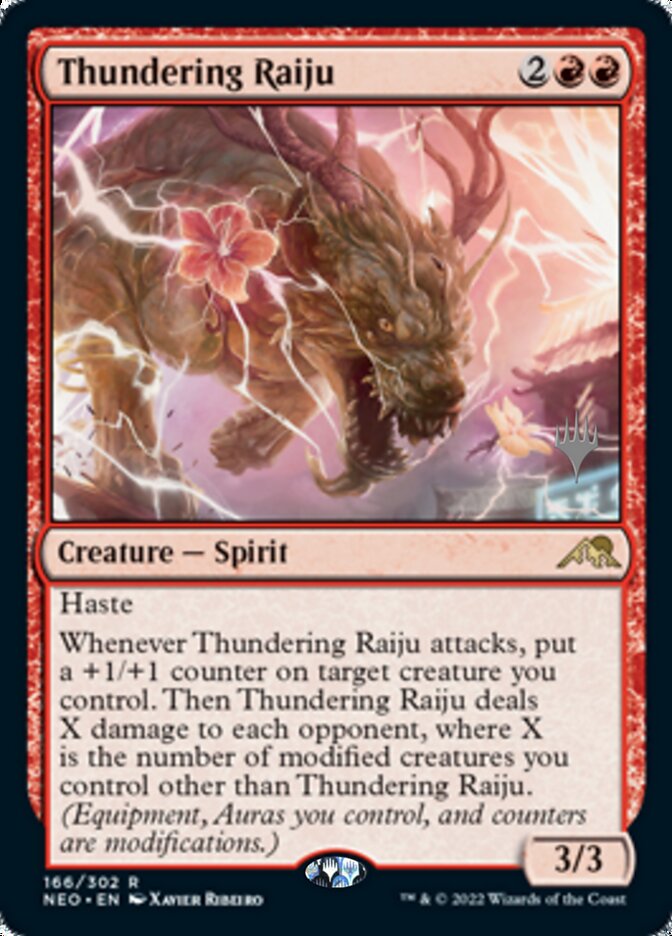 Thundering Raiju (Promo Pack) [Kamigawa: Neon Dynasty Promos] | Enigma On Main