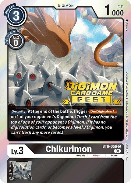 Chikurimon [BT6-056] (Digimon Card Game Fest 2022) [Double Diamond Promos] | Enigma On Main