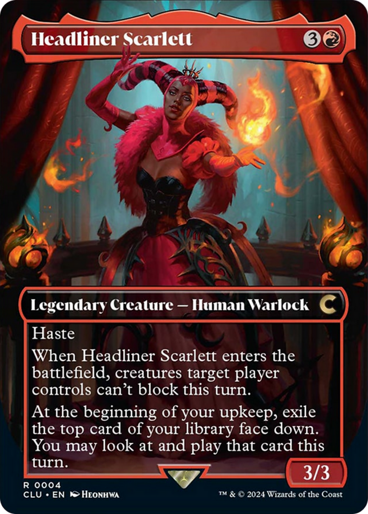 Headliner Scarlett (Borderless) [Ravnica: Clue Edition] | Enigma On Main