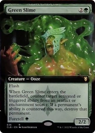 Green Slime (Extended Art) [Commander Legends: Battle for Baldur's Gate] | Enigma On Main