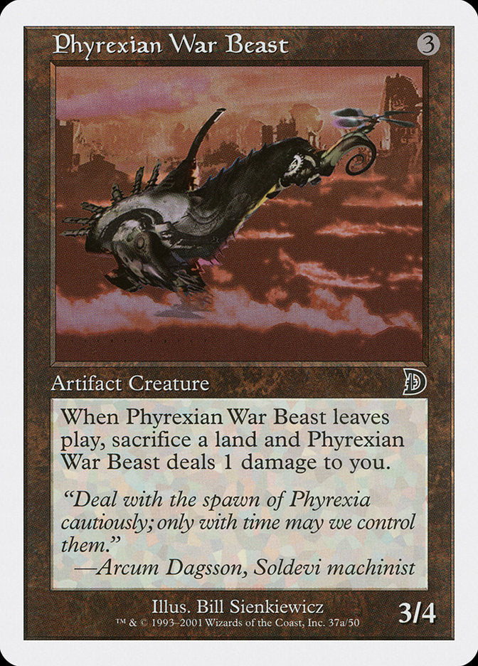 Phyrexian War Beast (Signature on Left) [Deckmasters] | Enigma On Main