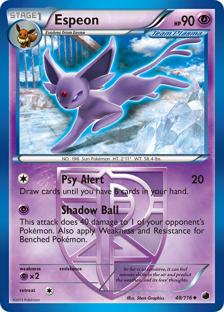 Espeon (48/116) [Black & White: Plasma Freeze] | Enigma On Main