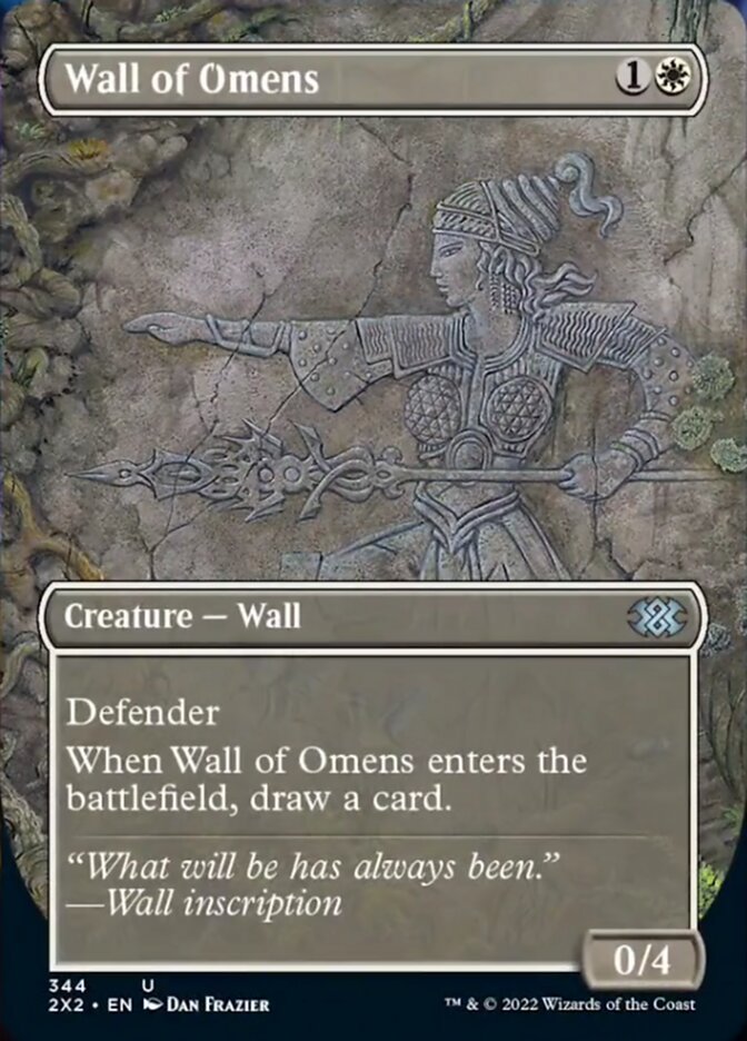 Wall of Omens (Borderless Alternate Art) [Double Masters 2022] | Enigma On Main