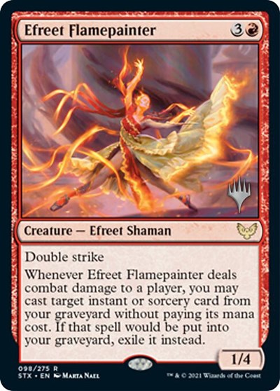 Efreet Flamepainter (Promo Pack) [Strixhaven: School of Mages Promos] | Enigma On Main