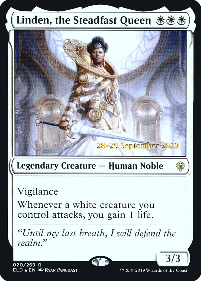 Linden, the Steadfast Queen  [Throne of Eldraine Prerelease Promos] | Enigma On Main