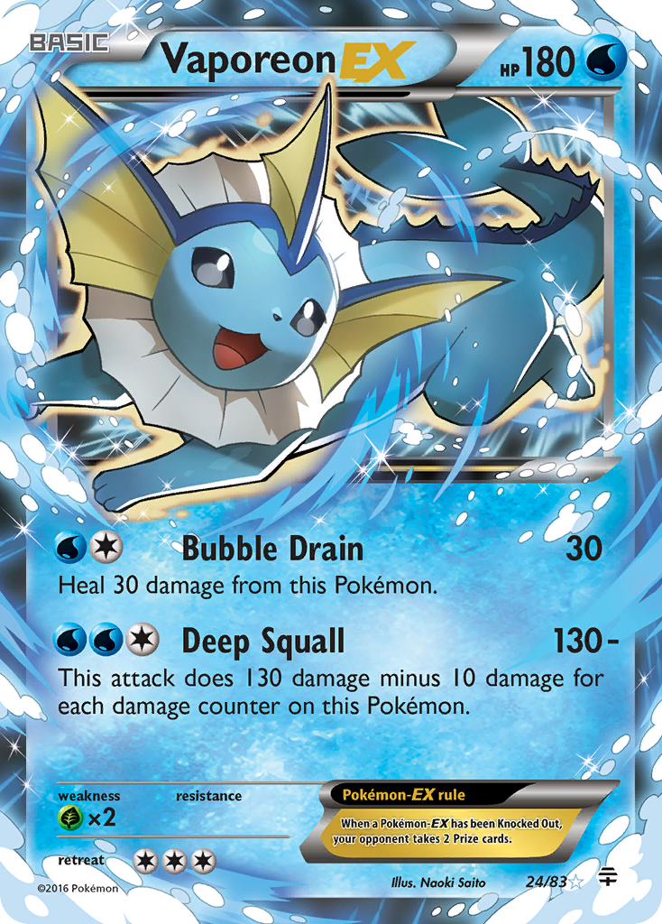 Vaporeon EX (24/83) [XY: Generations] | Enigma On Main