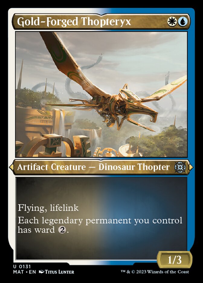 Gold-Forged Thopteryx (Foil Etched) [March of the Machine: The Aftermath] | Enigma On Main