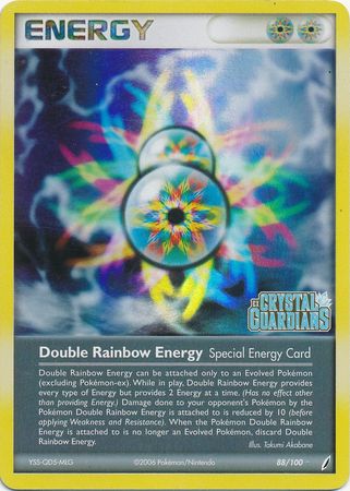 Double Rainbow Energy (88/100) (Stamped) [EX: Crystal Guardians] | Enigma On Main